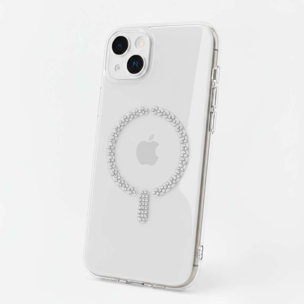 Funda Antiyellow Compatible con MagSafe con Brillantes para iPhone 14