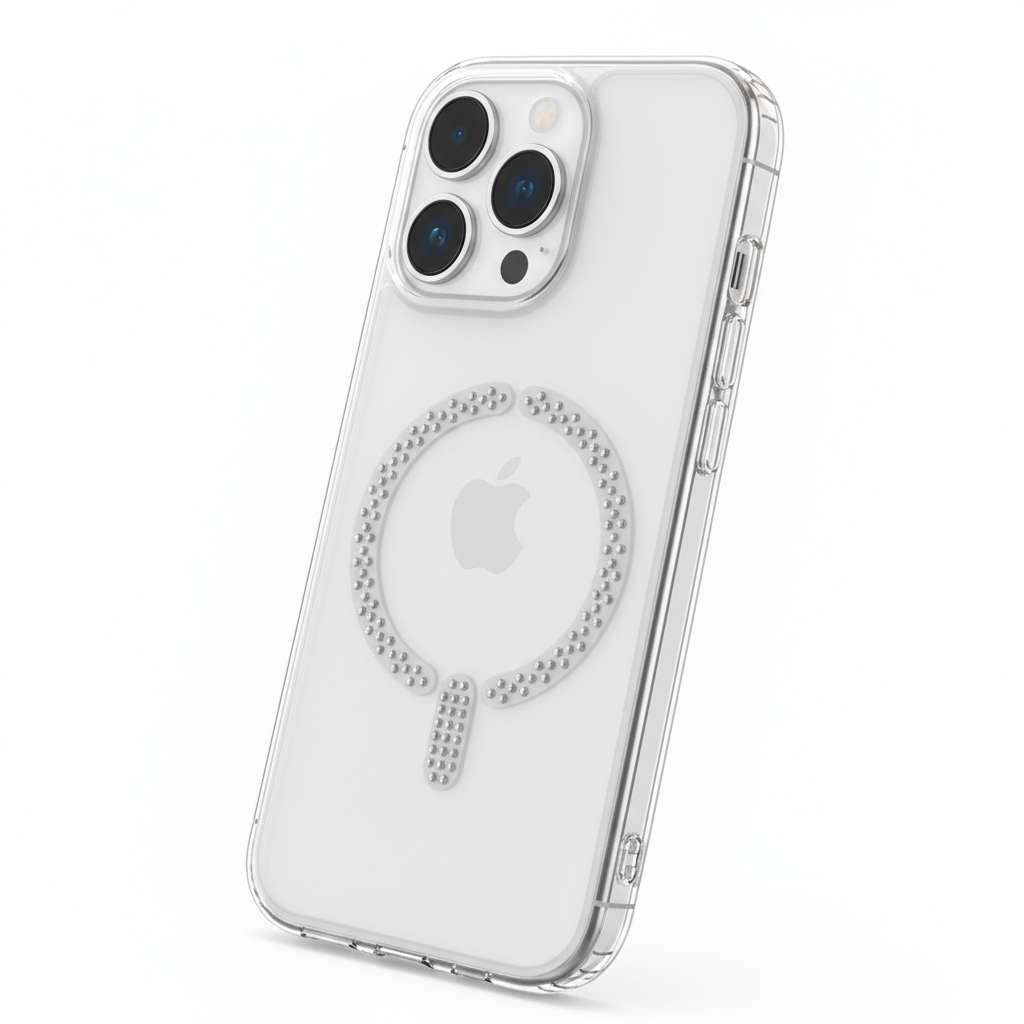 Funda Antiyellow Compatible con MagSafe con Brillantes para iPhone 15 Pro