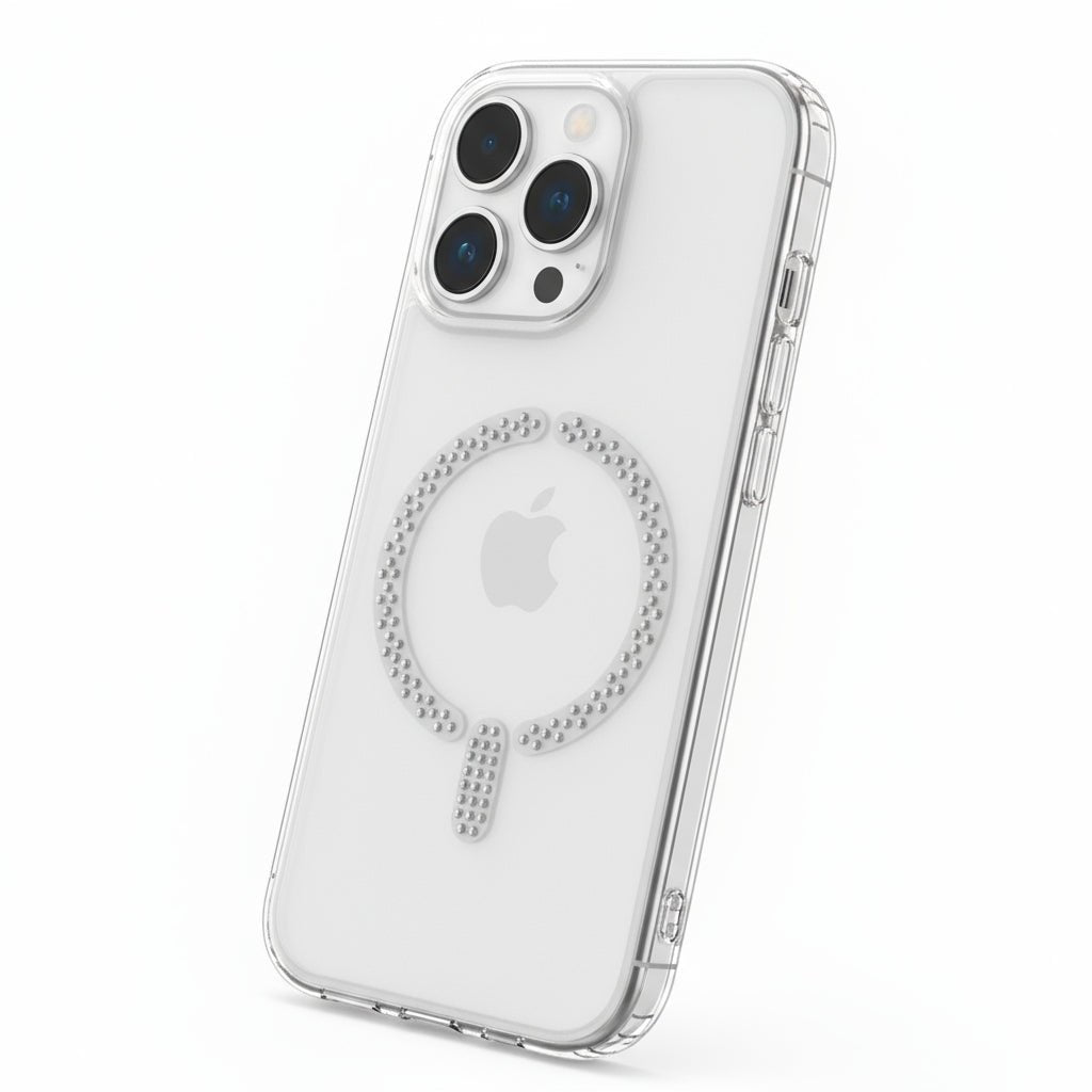Funda Antiyellow Compatible con MagSafe con Brillantes para iPhone 15 Pro