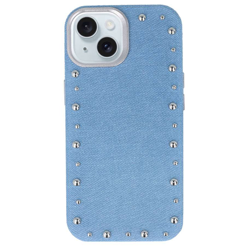 Funda Denim MagBattery para iPhone 14 Plus — vista frontal con acabado vaquero
