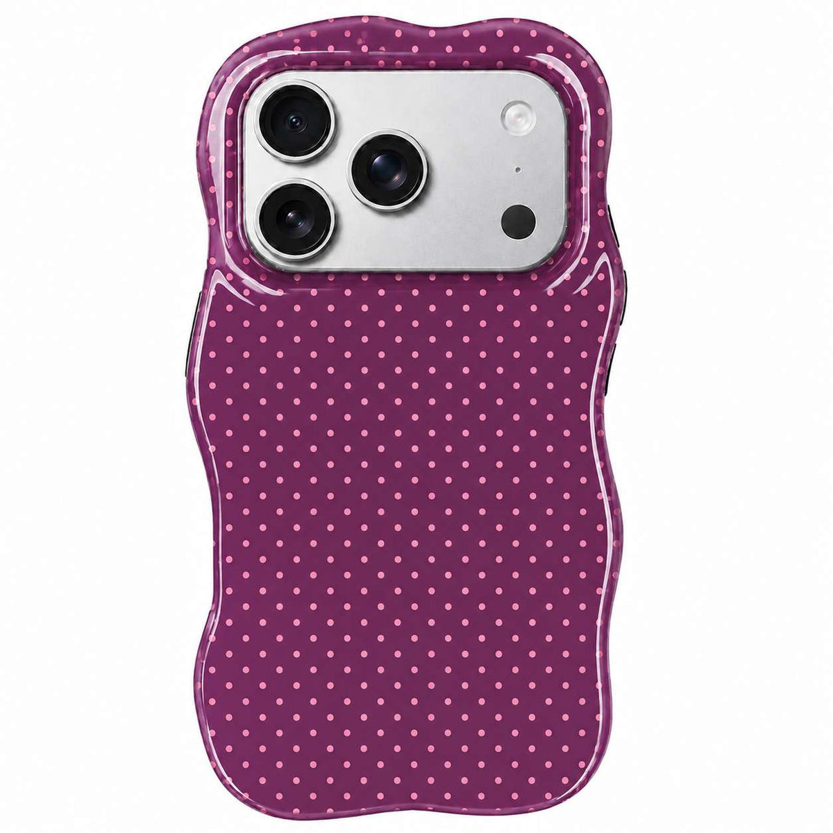 Funda Tough - Burgundy Wave Dots