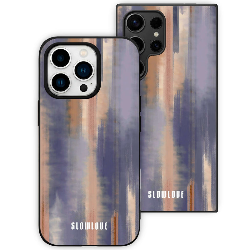 Funda Glass Slowlove Degradado Blue con degradado en tonos azules en cristal templado - Vista frontal

