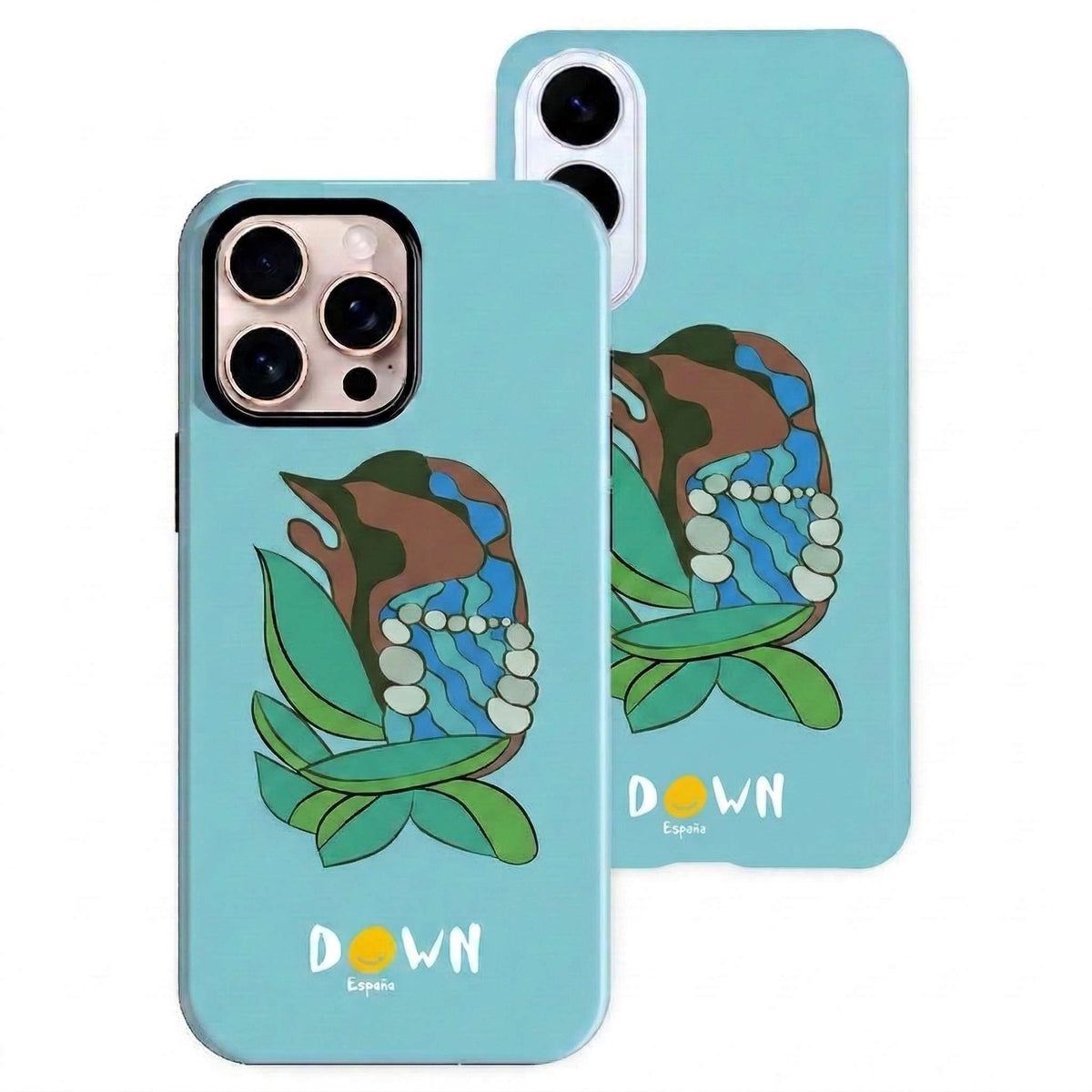 Vista del diseño «Perla de Luna» de la colección solidaria Down España — Funda Tough reforzada personalizable